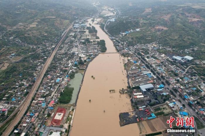 10月10日，山西省介休市義棠鎮(zhèn)，汾河水位上漲。 <a target='_blank' href='http://www.chinanews.com/'>中新社</a>記者 韋亮 攝
