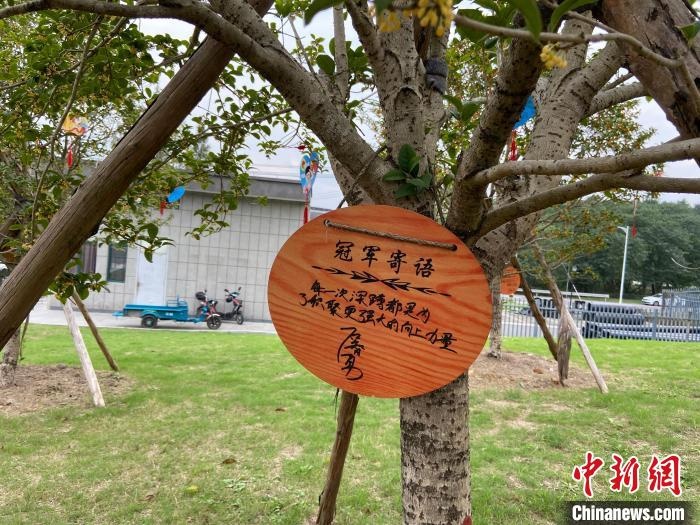 石智勇寫(xiě)下的寄語(yǔ)?！×植?攝