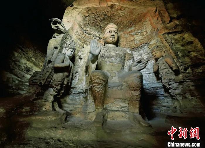 云岡石窟規(guī)模最大的洞窟第3窟。