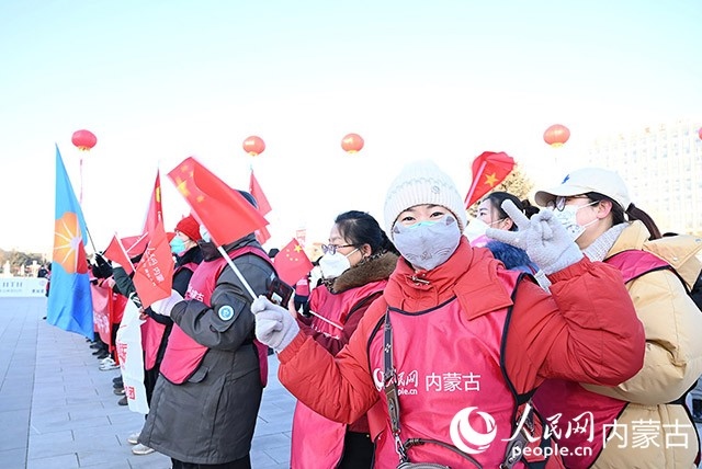 2022年呼和浩特市第七屆徒步迎新活動(dòng)現(xiàn)場。人民網(wǎng) 劉藝琳攝