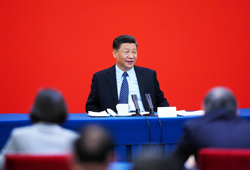 2020年5月23日上午，習(xí)近平總書記看望參加全國政協(xié)十三屆三次會議的經(jīng)濟界委員，并參加聯(lián)組會，聽取意見和建議。