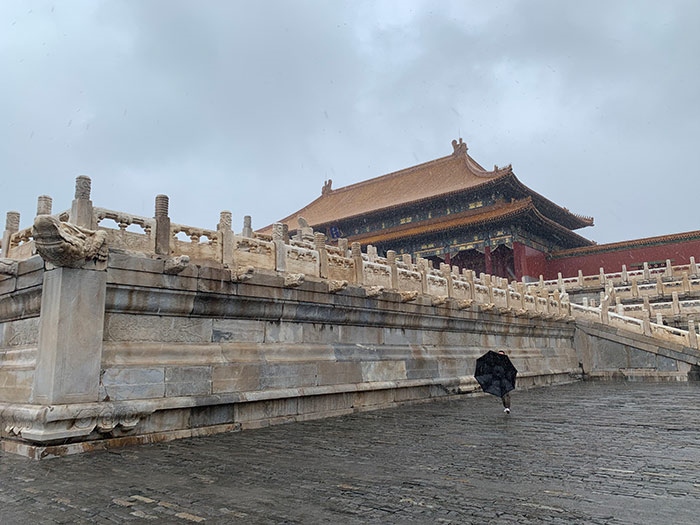 雨中故宮。人民網(wǎng)記者劉微 攝