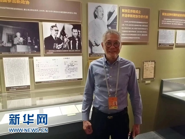 印尼廣東社團(tuán)聯(lián)合總會總主席張錦泉。新華網(wǎng)記者 侯強(qiáng) 攝