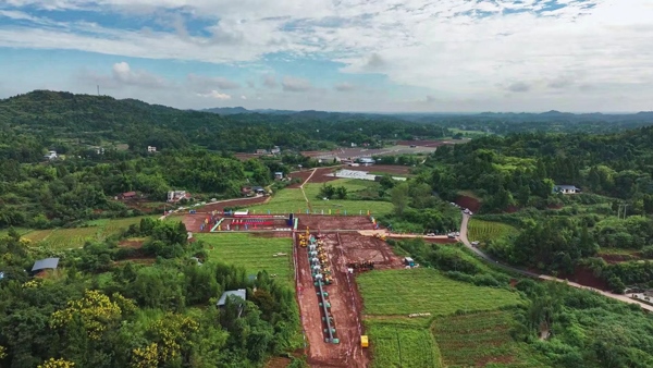 川氣東送二線天然氣管道工程施工現(xiàn)場。受訪者供圖