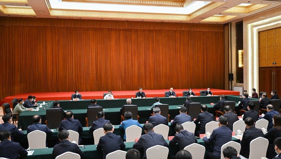  2023年6月8日上午，習近平在呼和浩特聽取內(nèi)蒙古自治區(qū)黨委和政府工作匯報并發(fā)表重要講話。