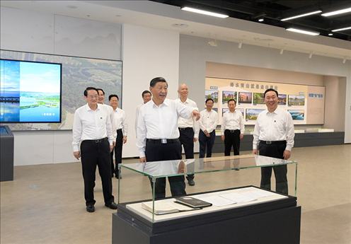 △9月20日，習(xí)近平總書記在浙江紹興市浙東運(yùn)河文化園考察。