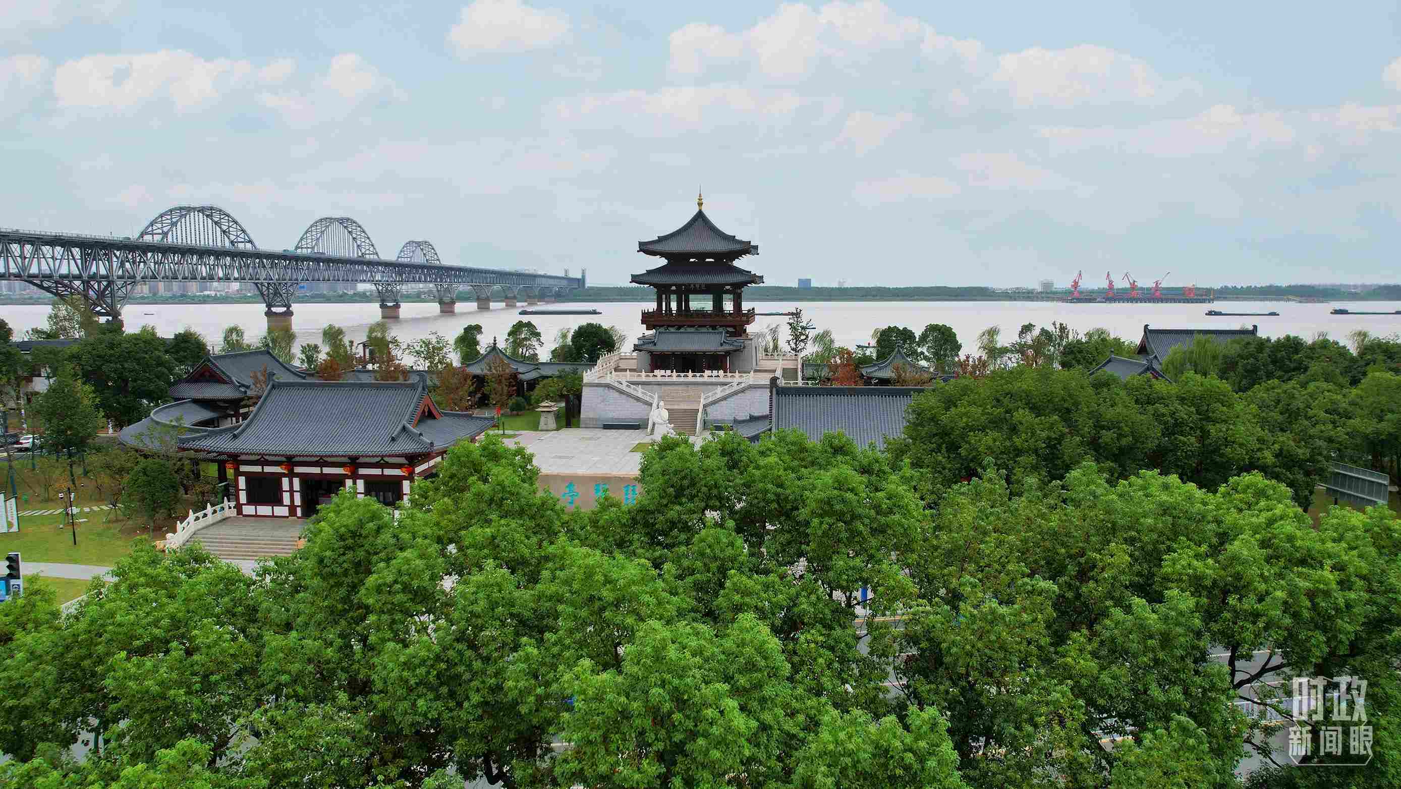 △長江國家文化公園九江城區(qū)段。（總臺記者劉陽拍攝）