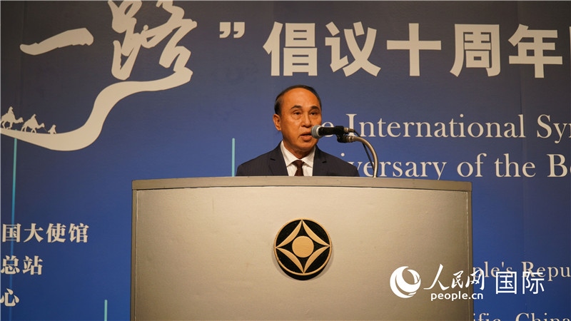 柬埔寨駐日大使圖伊瑞發(fā)言。人民網(wǎng) 蔣曉辰攝