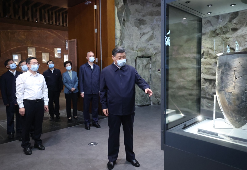 2023年6月2日，習(xí)近平來到中國歷史研究院內(nèi)的中國考古博物館調(diào)研。