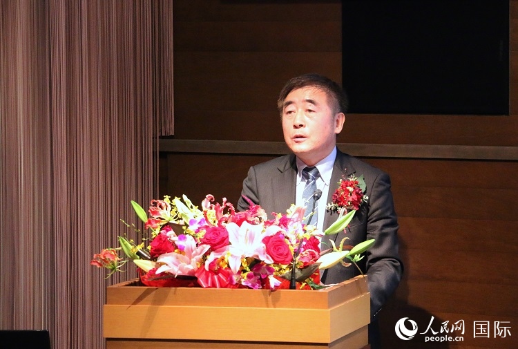 科盟會(huì)長(zhǎng)楊克儉發(fā)表致辭。人民網(wǎng) 許可攝