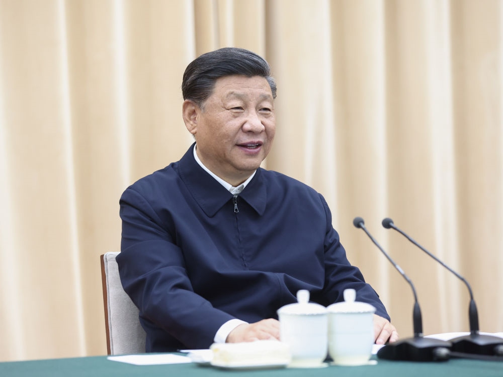 2021年5月14日上午，中共中央總書記、國家主席、中央軍委主席習近平在河南省南陽市主持召開推進南水北調(diào)后續(xù)工程高質(zhì)量發(fā)展座談會并發(fā)表重要講話。新華社記者 鞠鵬 攝
