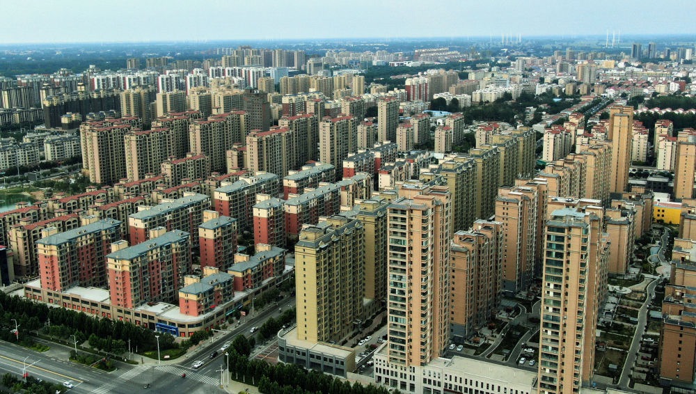 這是2021年6月23日拍攝的蘭考縣縣城（無人機照片）。新華社記者 李安 攝