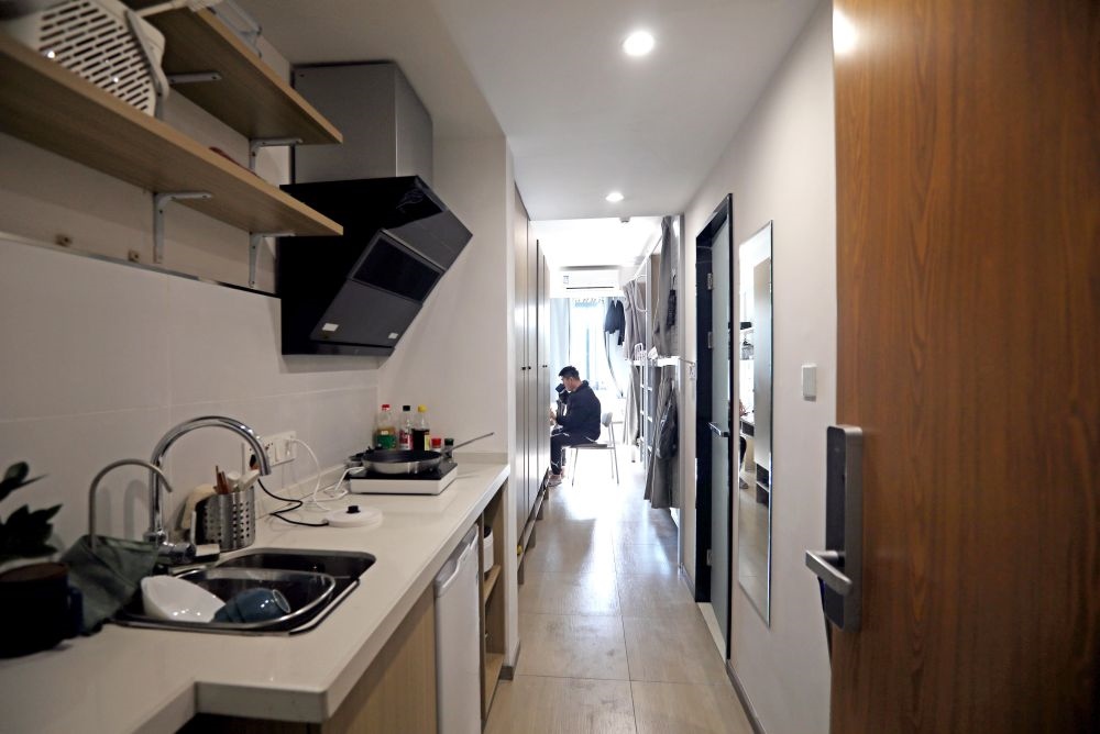閔行區(qū)新時(shí)代城市建設(shè)者管理者之家內(nèi)部設(shè)施一應(yīng)俱全。