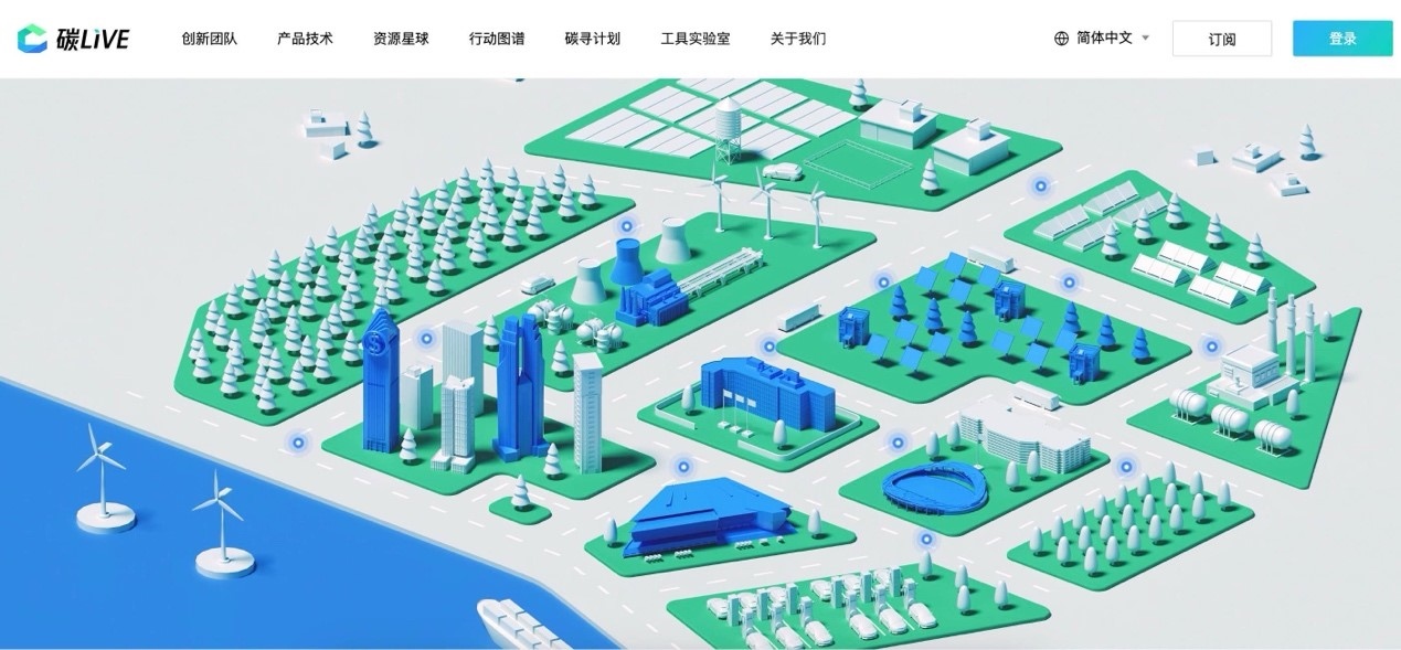 “碳LIVE”社區(qū)網頁截圖。圖片由騰訊公司提供