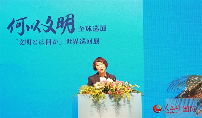 中央廣播電視總臺(tái)副臺(tái)長(zhǎng)邢博致辭。人民網(wǎng) 蔣曉辰攝