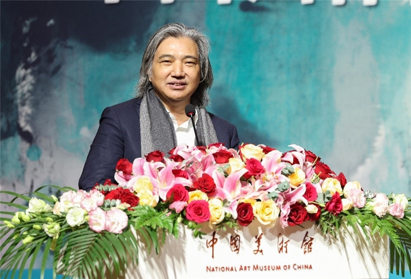 吳為山致辭。主辦方供圖