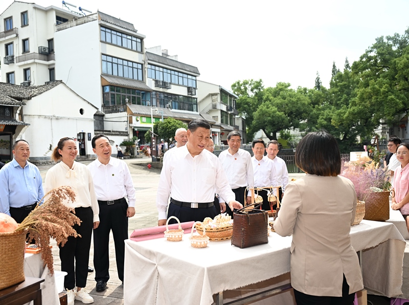 2023年9月20日，習(xí)近平在金華市義烏市后宅街道李祖村考察。