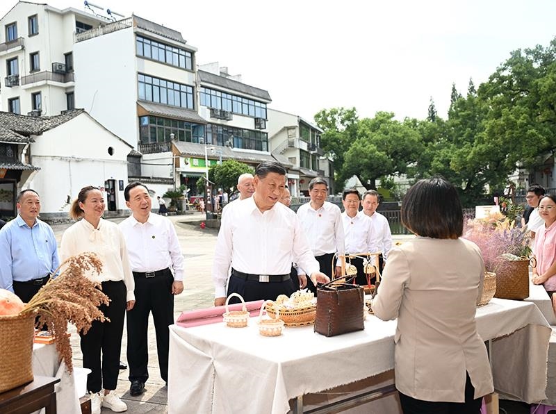 2023年9月20日，習(xí)近平總書(shū)記在浙江金華市義烏市后宅街道李祖村考察。