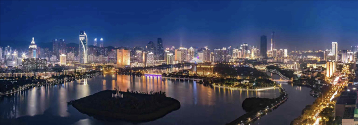 筼筜夜色。（圖源：人民日?qǐng)?bào)）