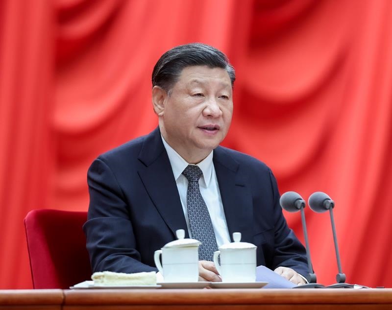 △2023年4月3日，學(xué)習(xí)貫徹習(xí)近平新時代中國特色社會主義思想主題教育工作會議在北京召開。習(xí)近平總書記出席會議并發(fā)表重要講話。