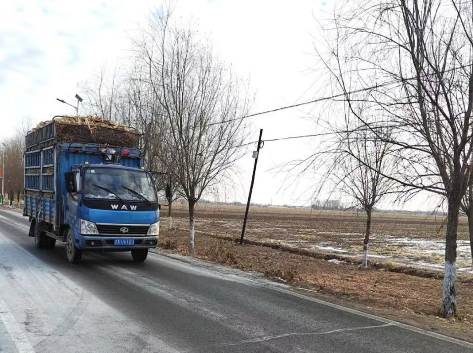 貨車行駛在公主嶺市農(nóng)村公路上。公主嶺市委宣傳部供圖