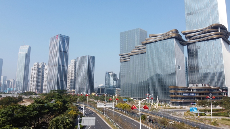2024年1月1日，廣東珠海，橫琴粵澳深度合作區(qū)樓群。