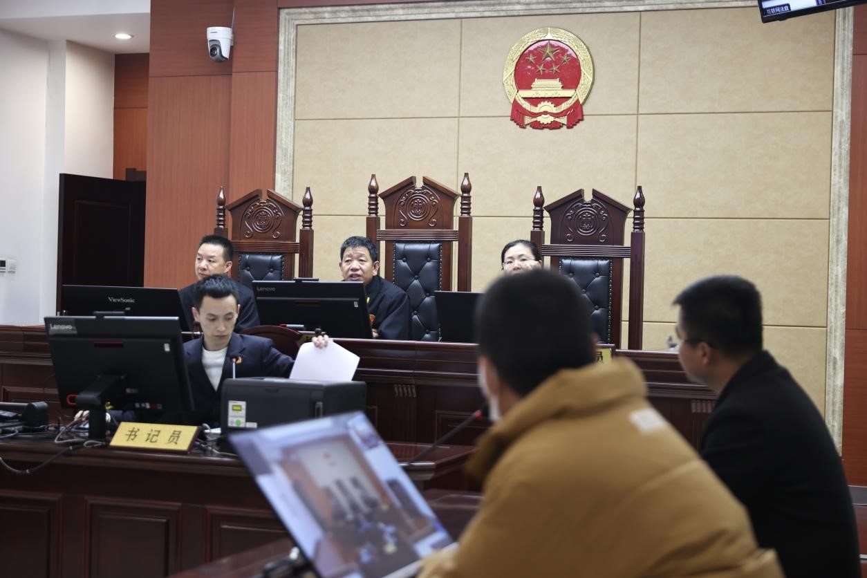 甘肅省高級人民法院審理現(xiàn)場。受訪者供圖