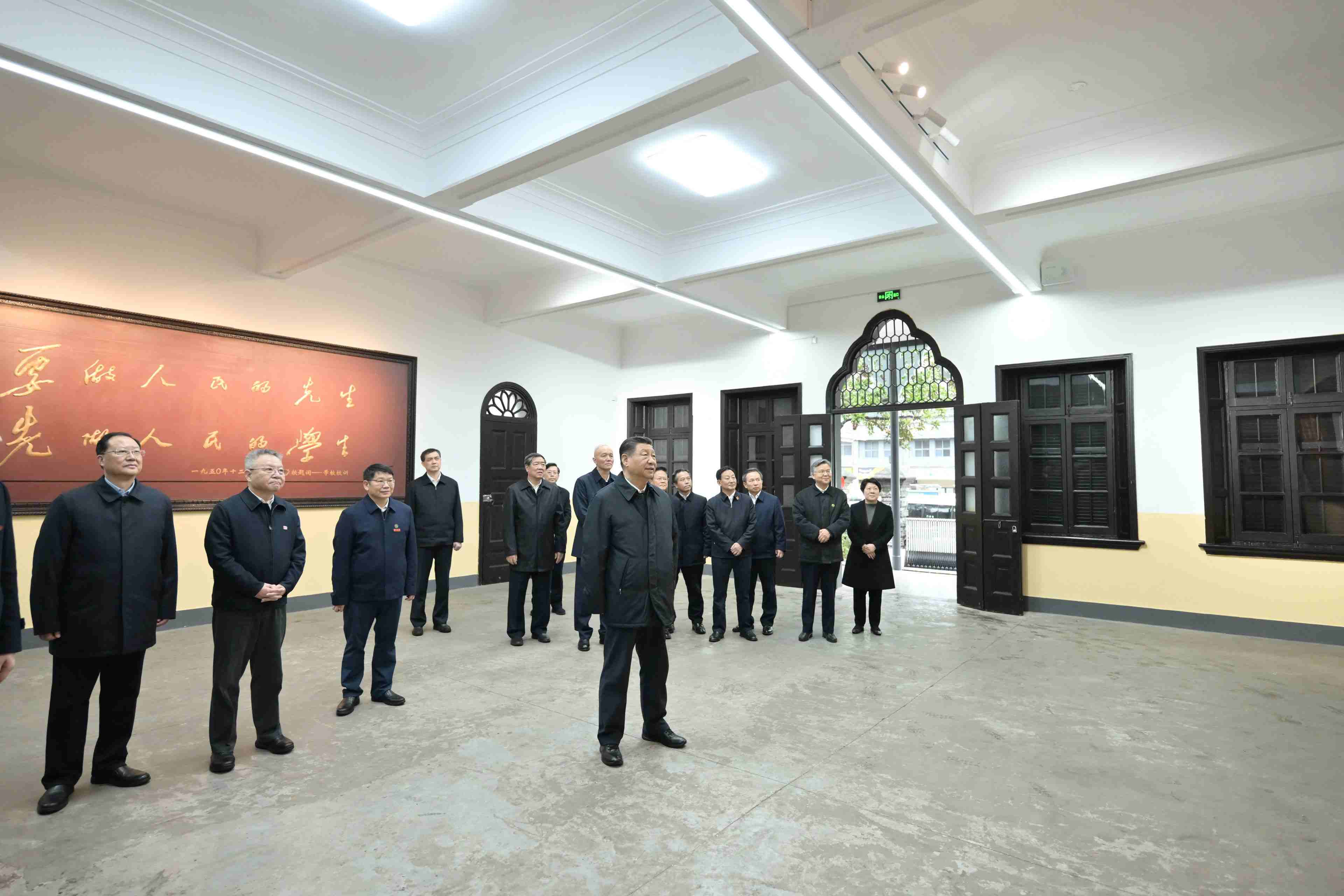 3月18日，習(xí)近平總書記在湖南第一師范學(xué)院（城南書院校區(qū)）考察。
