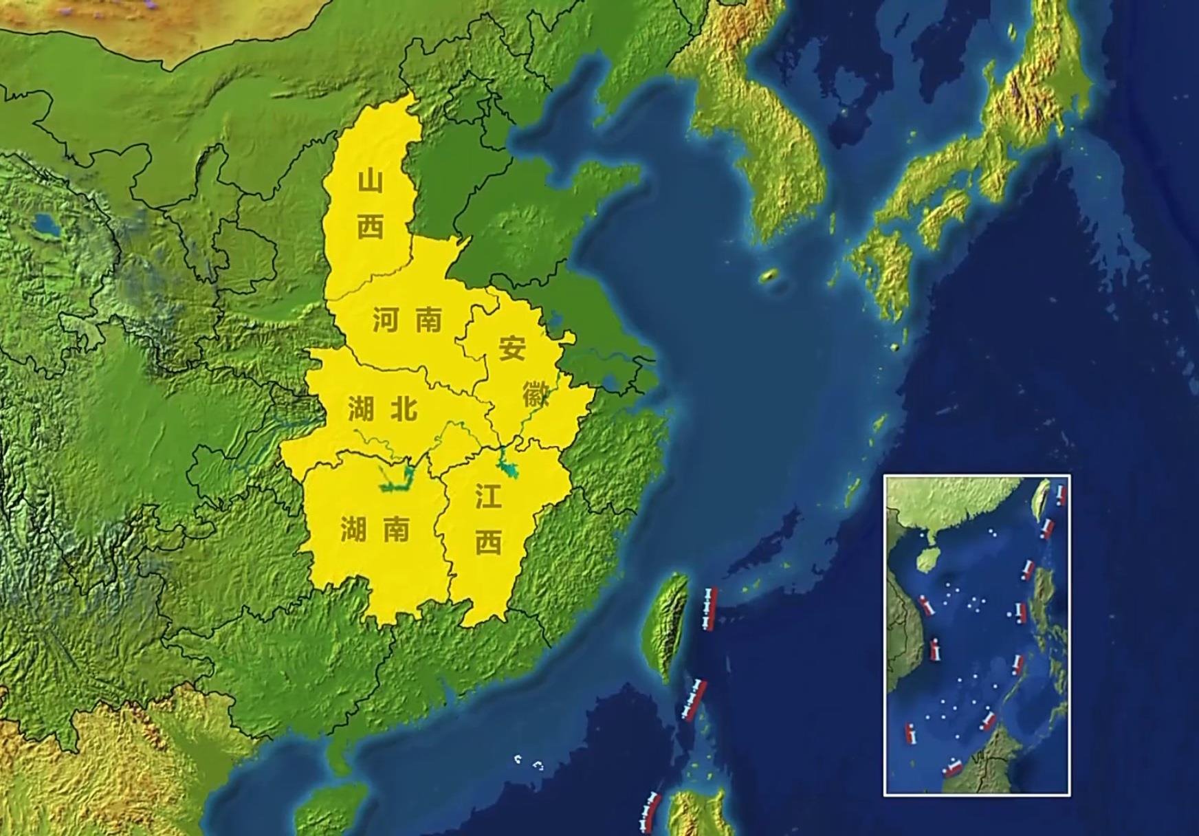 △中部地區(qū)包括晉皖贛豫鄂湘6省。