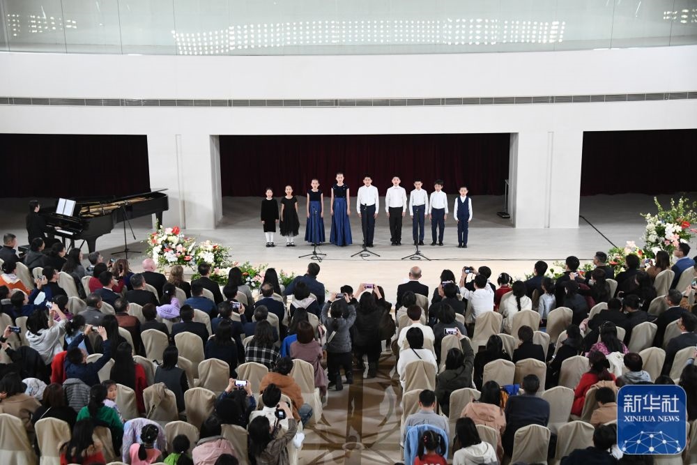 3月21日，金融街童聲合唱團在音樂會上演出。新華社記者 任超 攝