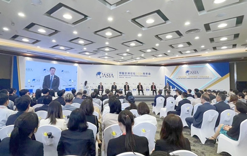 博鰲亞洲論壇2024年年會(huì)“‘創(chuàng)新、綠色、數(shù)智、融合’引領(lǐng)高質(zhì)量發(fā)展”分論壇。人民網(wǎng)記者 喬雪峰攝