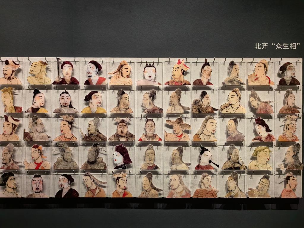 太原北齊壁畫博物館從山西北朝壁畫中提取人物元素展現(xiàn)當(dāng)時民族融合、文化交流。太原北齊壁畫博物館供圖