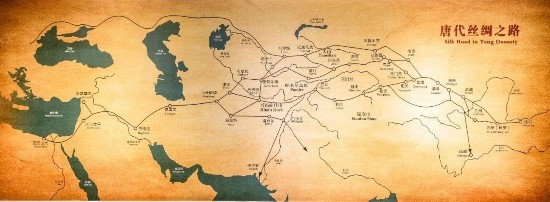 唐代絲綢之路，經(jīng)過(guò)新疆眾多地區(qū)。（圖片來(lái)源：視覺(jué)中國(guó)）