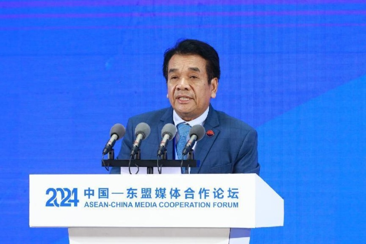 韓桑阿致辭。中國外文局供圖