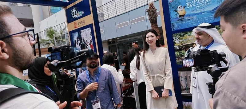 中國聯(lián)合展臺引發(fā)阿拉伯媒體關(guān)注。主辦方供圖