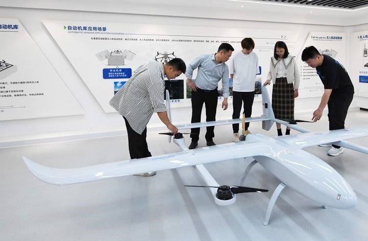 這是中科安飛（合肥）科技有限公司生產(chǎn)的無人機產(chǎn)品。（2024年5月16日攝）新華社發(fā)（郭如琦 攝）