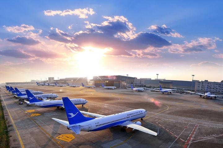 這是如今廈門航空的機隊照片。（廈門航空有限公司供圖）