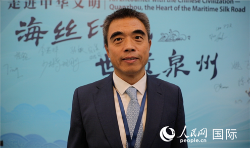 泉州市人民政府副市長(zhǎng)姚飛接受人民網(wǎng)采訪。人民網(wǎng) 王婧攝