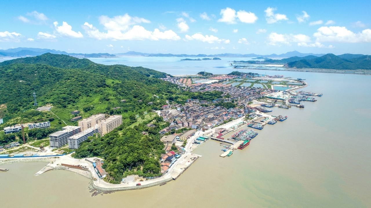 航拍視角看今日螞蟻島。螞蟻島管委會(huì)供圖
