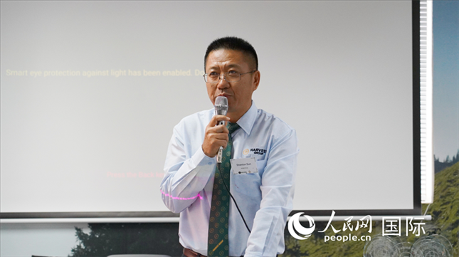 碩豐集團董事長孫曉棟發(fā)言。 人民網(wǎng) 張茜攝