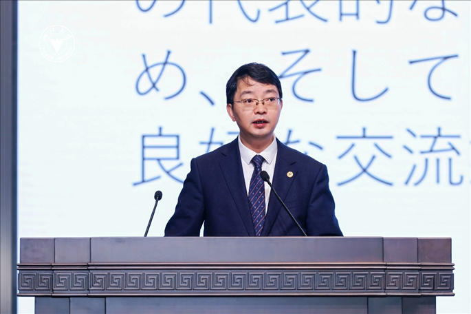 浙江大學(xué)副校長(zhǎng)周江洪致辭。浙江大學(xué)供圖