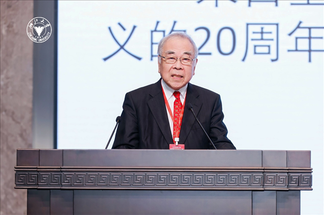 日本科學(xué)協(xié)會(huì)會(huì)長(zhǎng)高橋正征致辭。浙江大學(xué)供圖