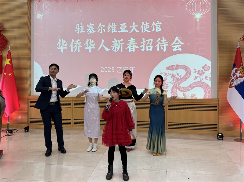 招待會現(xiàn)場表演。諾維薩德孔子學(xué)院供圖