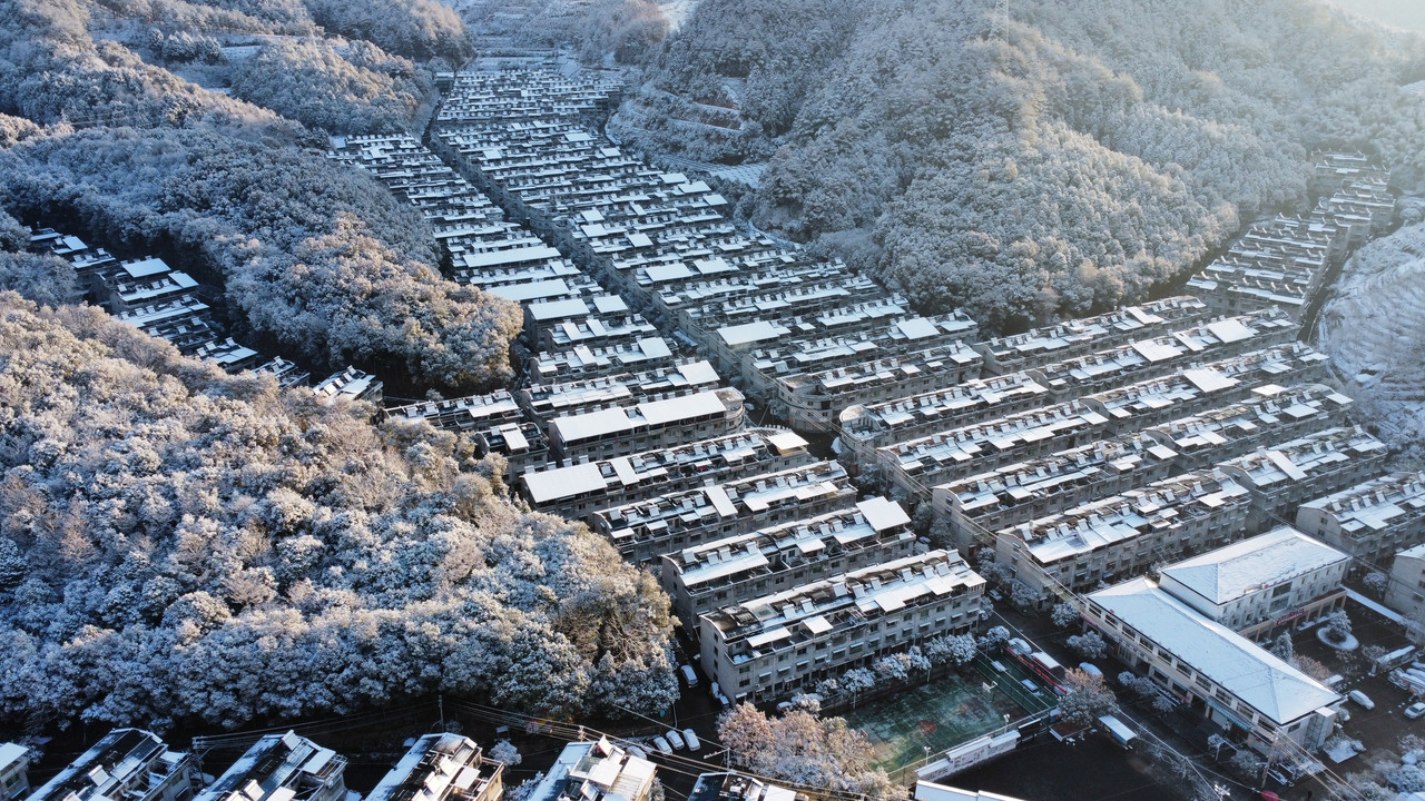 慶元縣濛洲街道同濟新村，雪后初霽。慶元縣融媒體中心 供圖