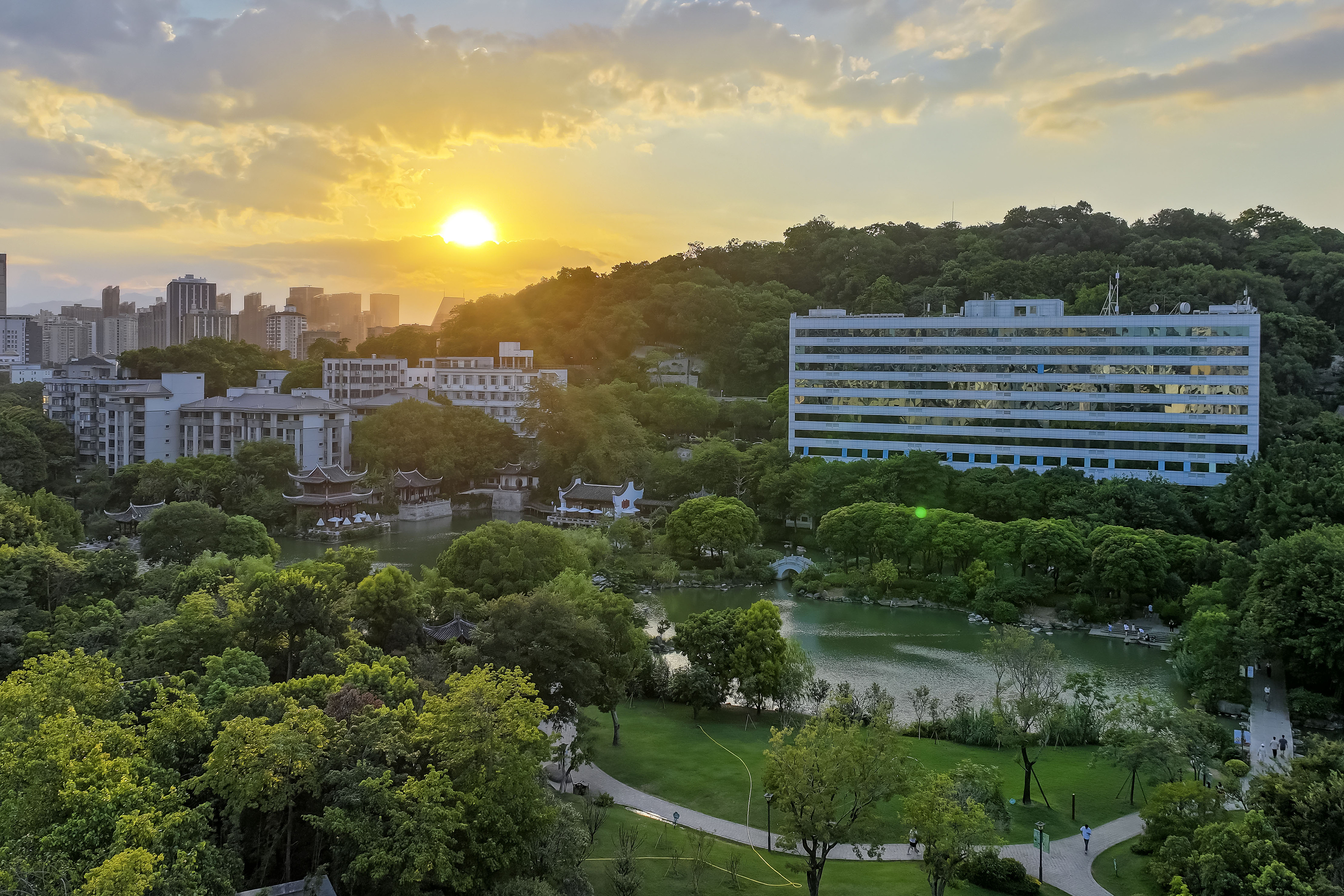 2024年7月17日，福州市鼓樓區(qū)黎明湖生態(tài)濕地公園。