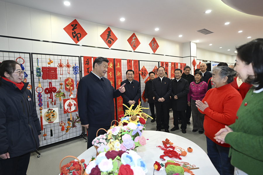 2025年1月23日，習(xí)近平總書記在沈陽大東區(qū)長安街道長安小區(qū)社區(qū)黨群服務(wù)中心考察。