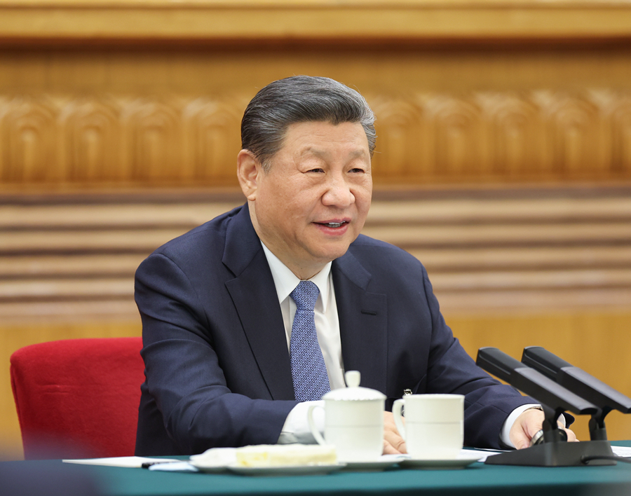 2024年3月5日，習(xí)近平總書記參加他所在的十四屆全國人大二次會議江蘇代表團審議。