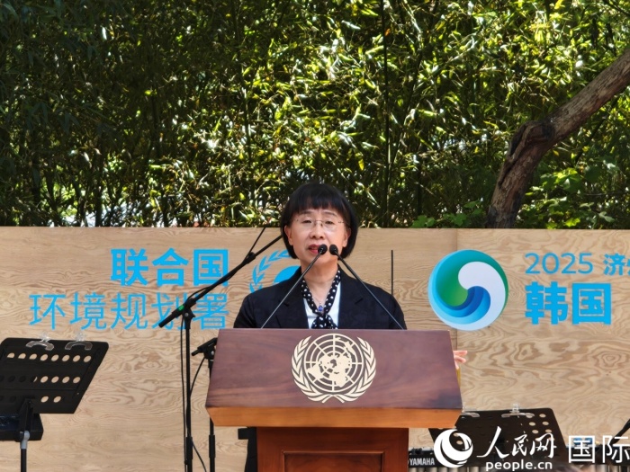 周國梅致辭。人民網(wǎng)記者 李明攝